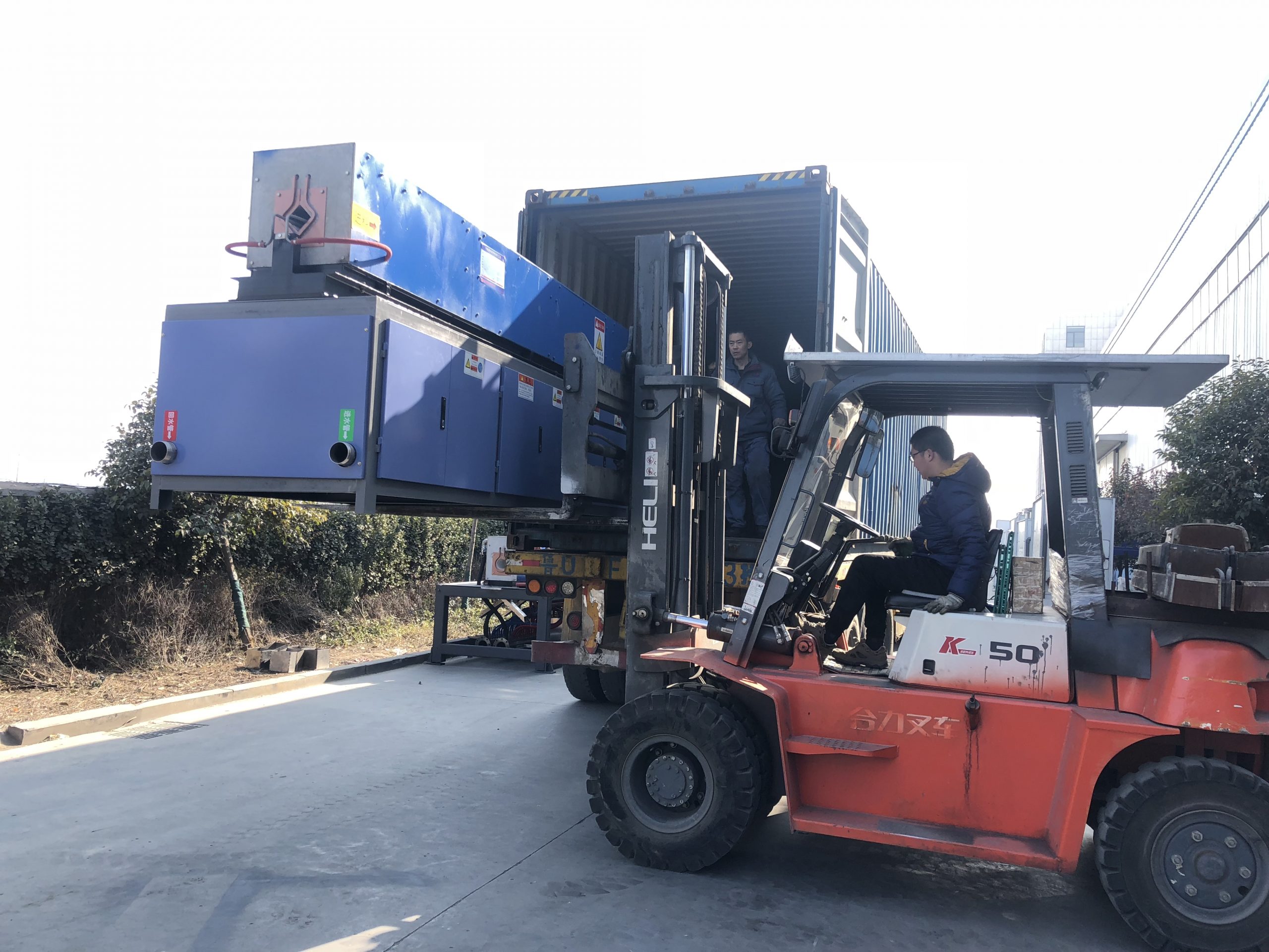 Delivery of diathermic furnace