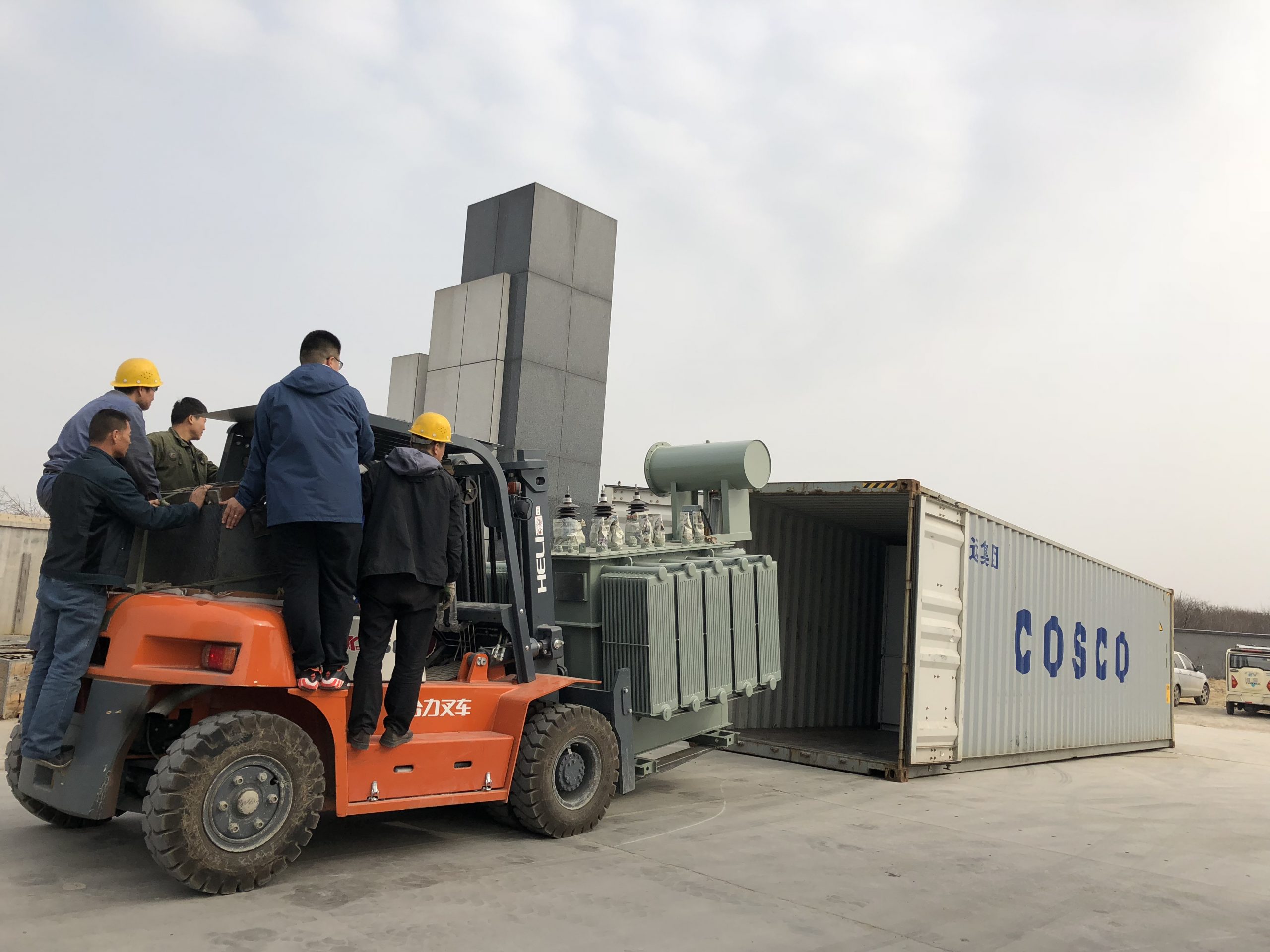 1500kva transformer loaded and shipped from huaxin electric melting furnace company