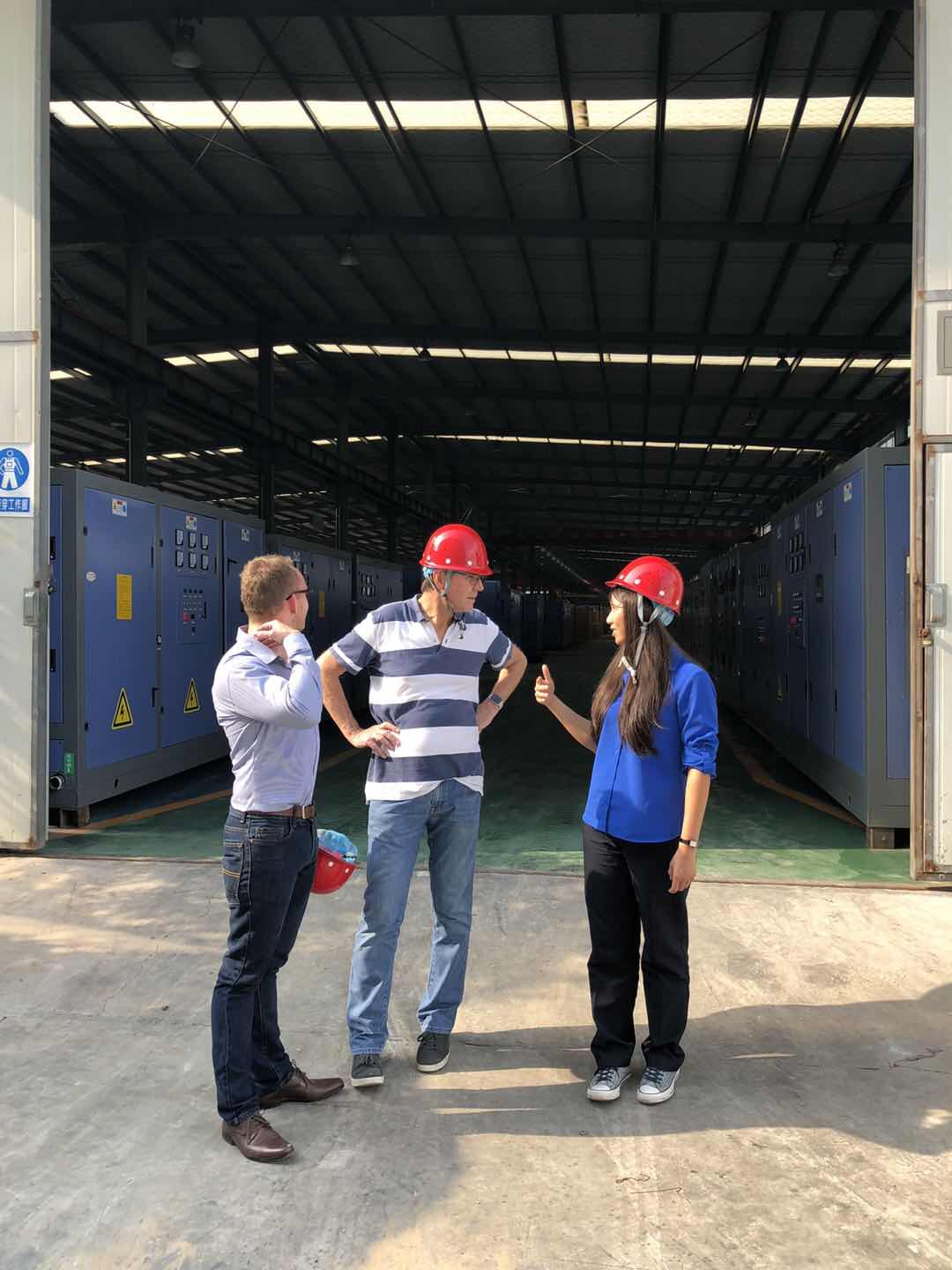 the customers visit huaxin electric melting furnace plant