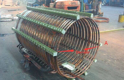 induction coil of electric furnace