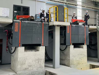 What is the suitable working environment for induction melting furnace?