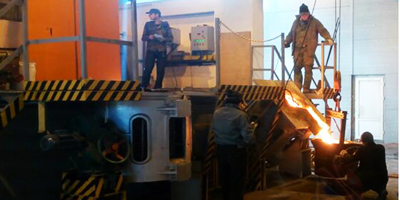 0,5Т Aluminum melting furnace in Syria